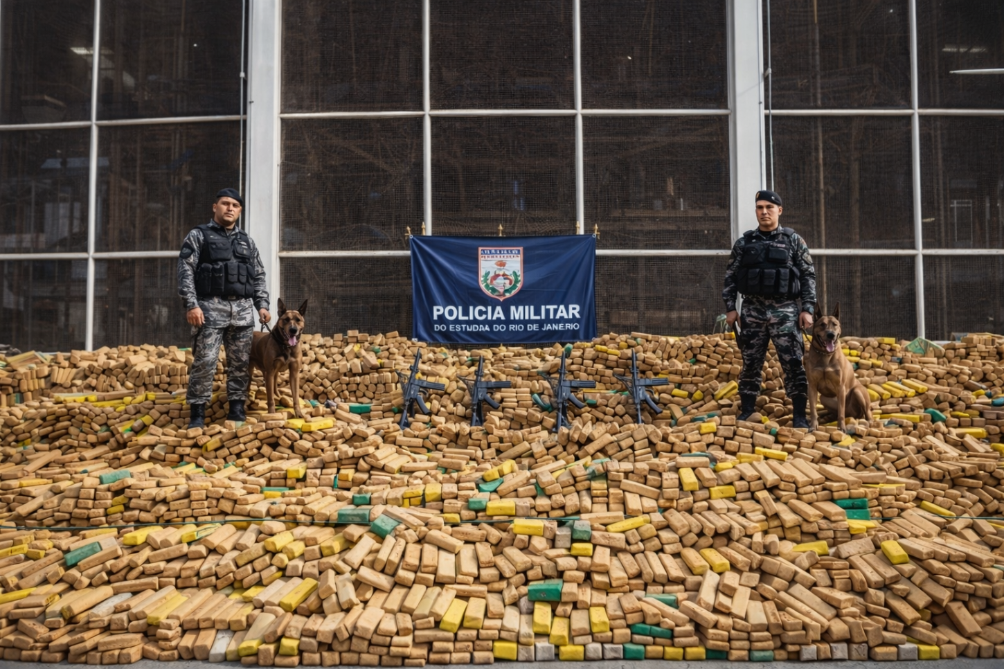 PM demorou 24 horas pra terminar contagem de droga em apreensão recorde