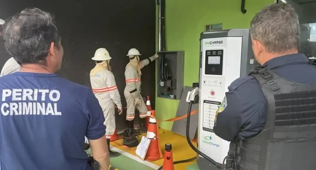 Ponto de recarga de veículos elétricos é flagrado com gato em Porto Velho