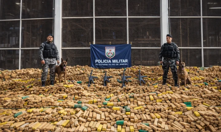 PM demorou 24 horas pra terminar contagem de droga em apreensão recorde